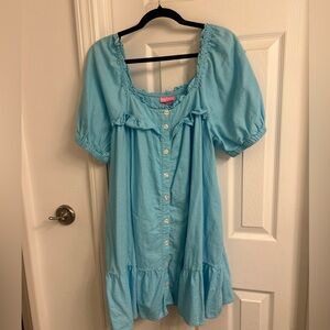 Stoney Clover Lane Brand Light Blue Button-Down Dress